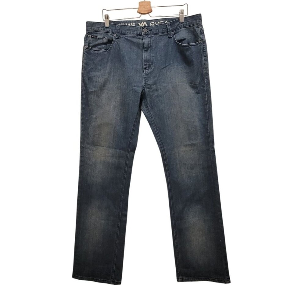 RVCA REGVLARS Straight Leg Blue Casual Denim Jeans Pants Men's 38x33